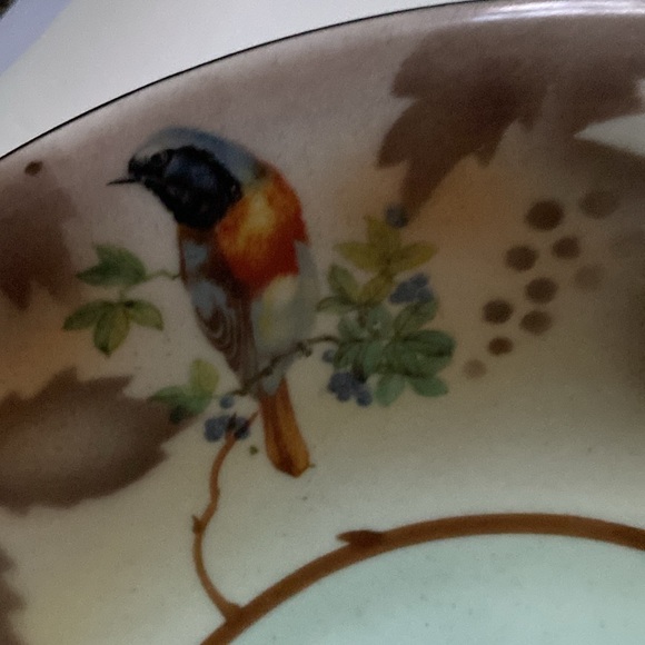 Antique Prov Saxe Germany serving bowl. And 4 individual dessert dishes - Picture 5 of 13